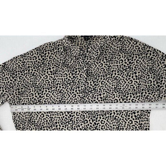 Express Women’s Button Front Cheetah Print Dolman Sleeve Blouse Size XS Boho Ofc - Picture 11 of 11